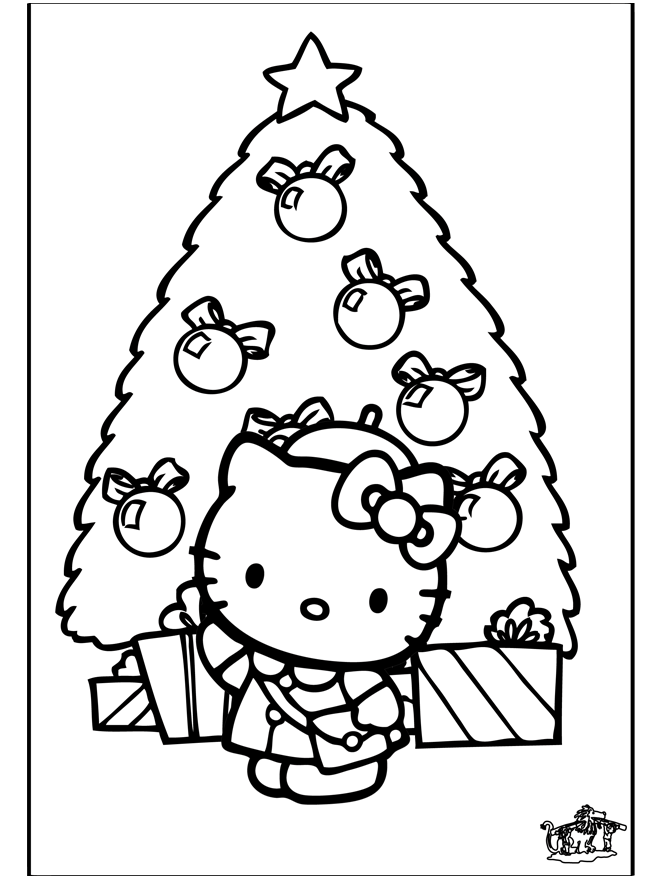 Download Christmas Hello Kitty - Coloring pages Christmas