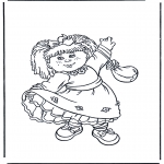 Kids coloring pages - Girl with dress