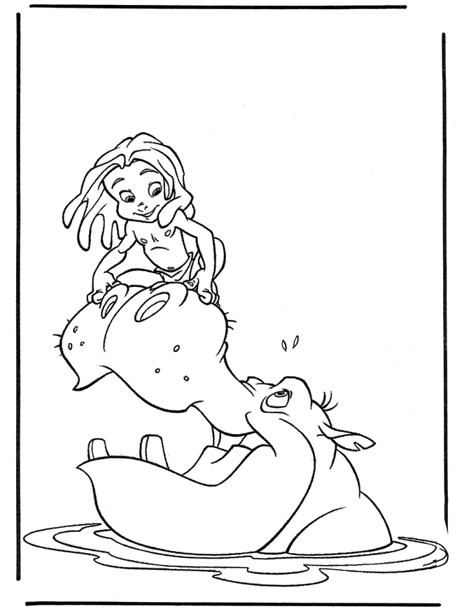 tarzan and jane coloring pages